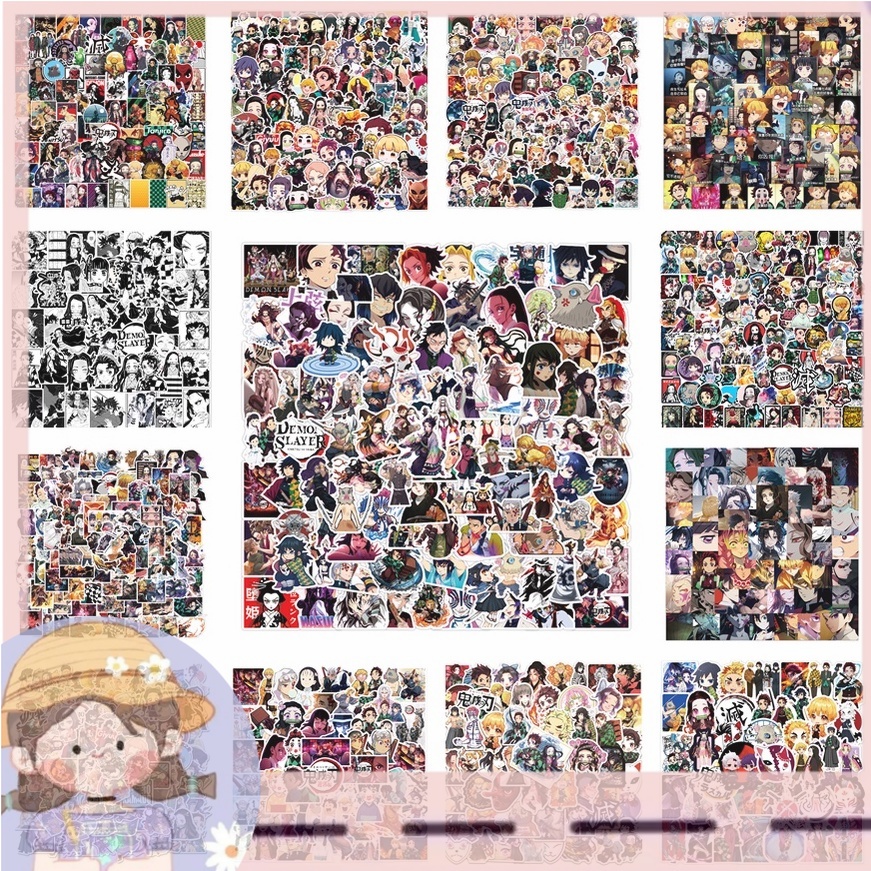 

PROMO100 / 60 / 54 / 50 Pcs Stiker Motif Anime Damon Slayer Untuk Helm Ponsel
