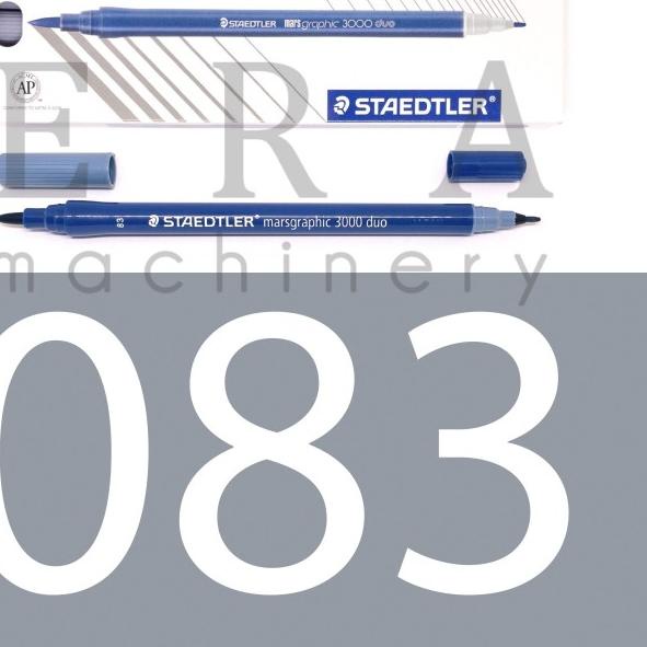 

❅ Pensil Denim Staedtler Marsgraphic 3000 Duo Marker Eceran 81 83 - 83 Dove Grey ☜