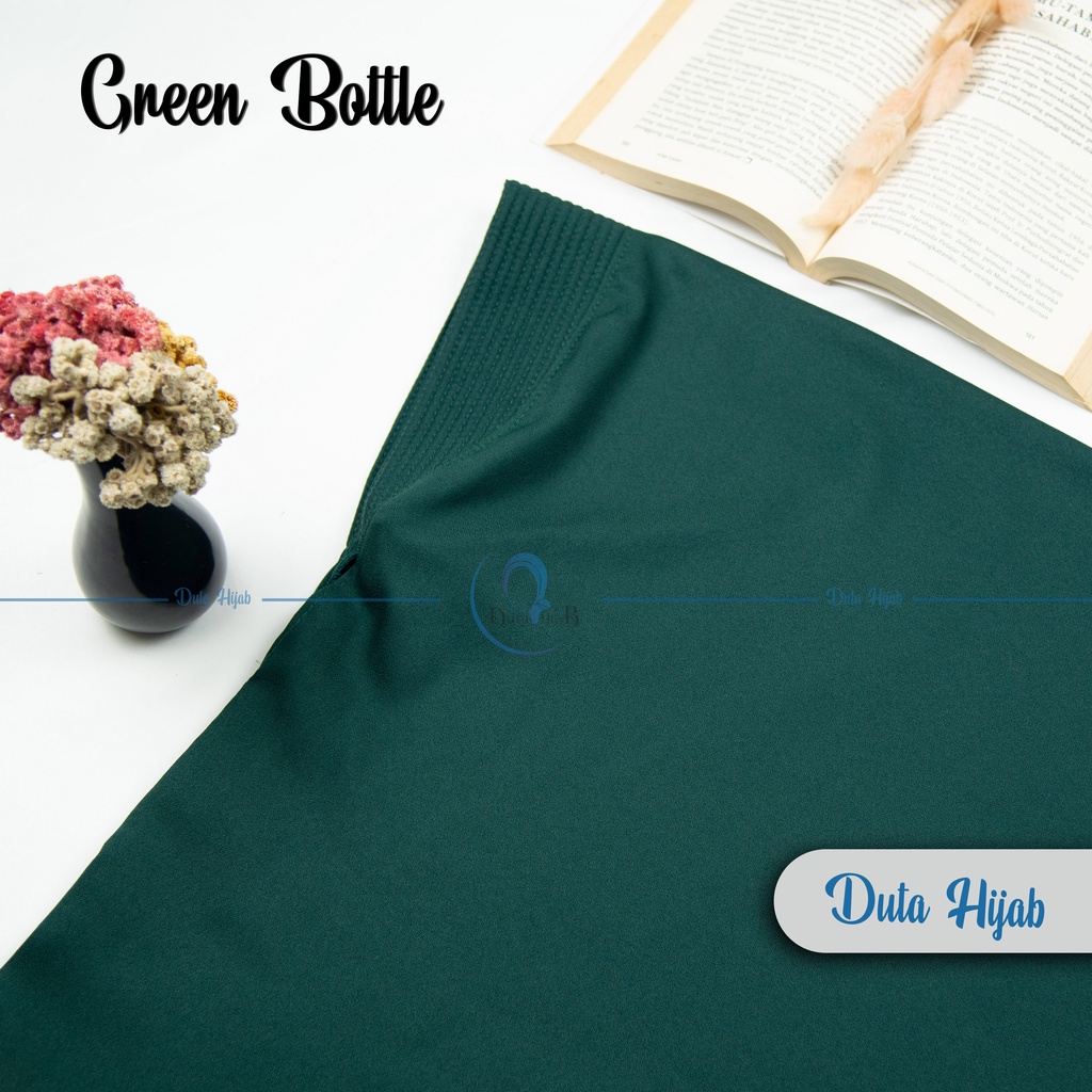 Jilbab instan / Hijab bergo maryam SIMPLE PAD JUMBO L murah (TANPA TALI)-Green Bottle