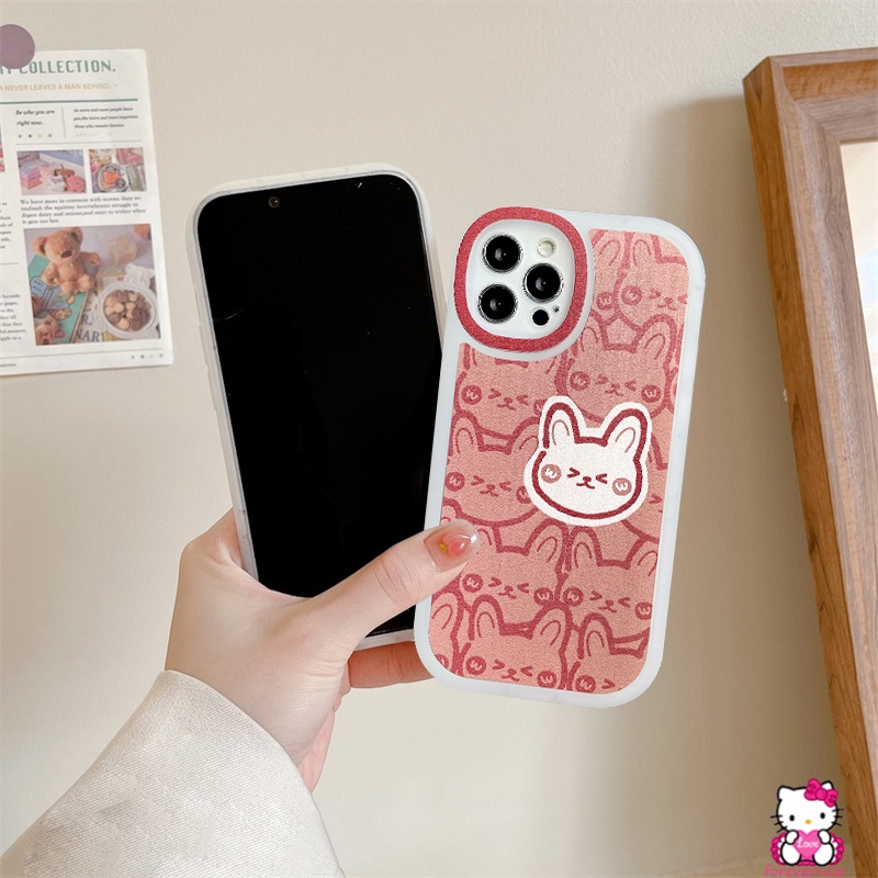 Soft Case Pelindung Lensa Bahan TPU Motif Beruang Kelinci Untuk iPhone 11 12 13 Pro Max 6 6s 7 8 Plus XR X XS Max SE 2020