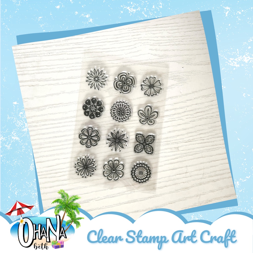 

OHANABETH - CLEAR STAMP SCRAPBOOK BENING / TRANSPARANT FLOWER