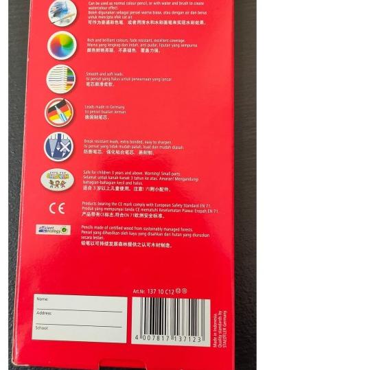

❇ Pensil Warna Staedtler Luna 12 Warna Ukuran Panjang ❆