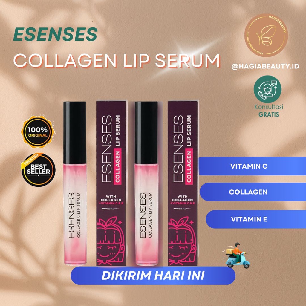 BISA COD - LIP SERUM COLLAGEN ESENSES  3 mL with Vit C and Vit E