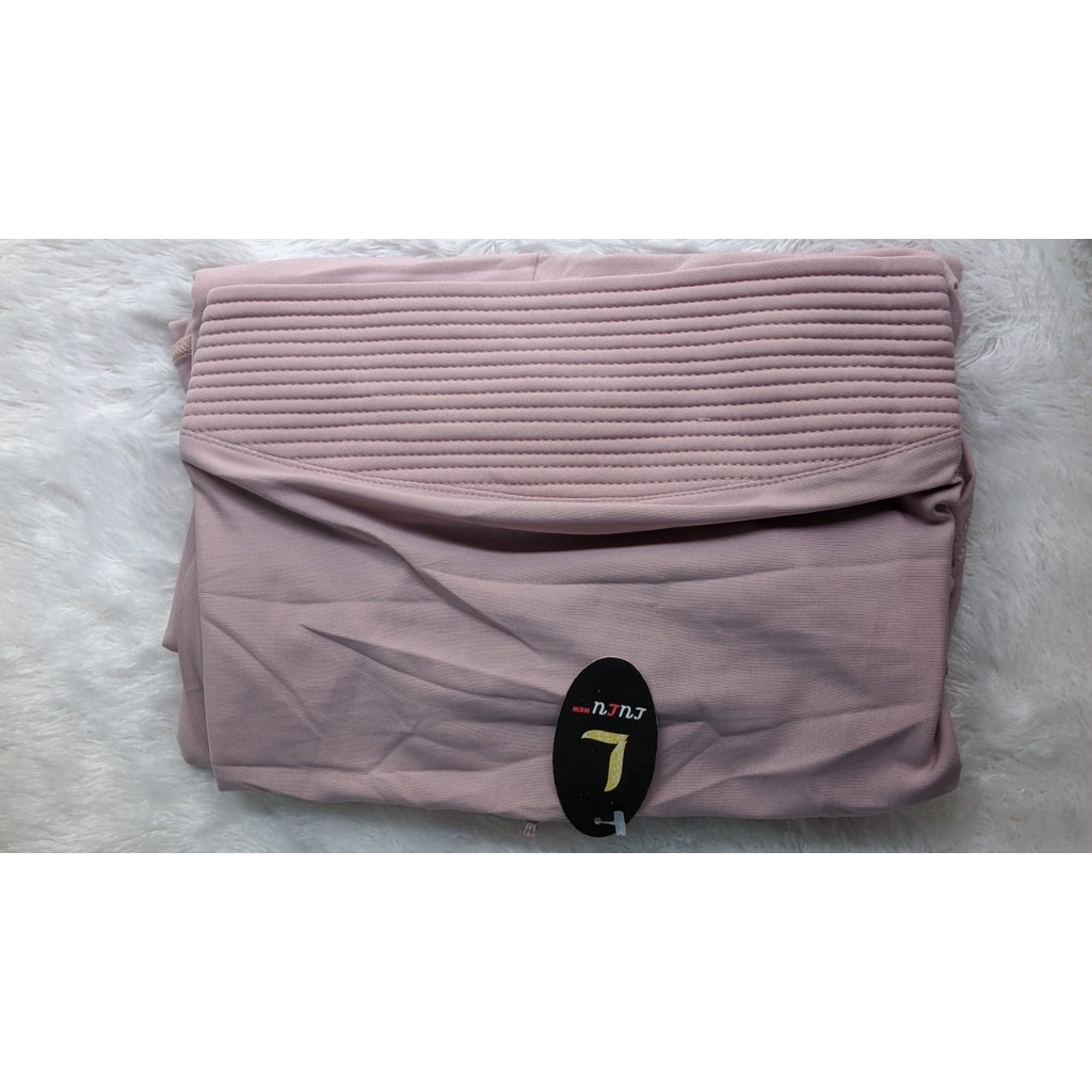 Hijab Instan Hoodie Tangan Ori Lulu Bergo syari Tangan-peach muda