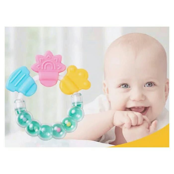 Teether GELANG Kerincing Ring mainan gigitan bayi tumbuh Teether GELANG Kerincing Ring mainan gigitan bayi tumbuh