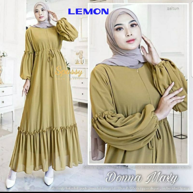 DONNA MAXY LENGAN BALON CERUTYBEBYDOLL HARGA AMBYAR KUALITAS ORIGINAL