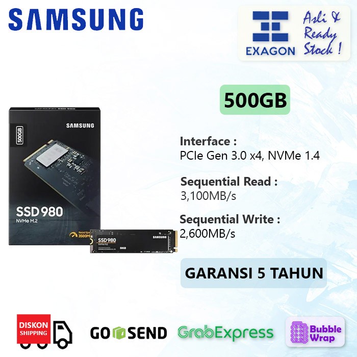 SAMSUNG SSD 980 NVMe M.2 500GB