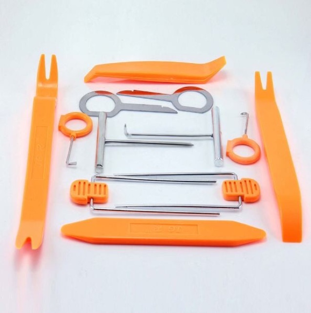 12pc car tool kit alat bantu bongkar dashboard kllip mobil