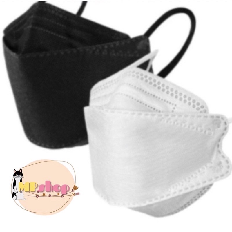 MASKER KF94 HITAM DAN PUTIH 4 PLY DISPOSIBLE MASK MAKSER ARTIS KF94 MASKER MEDIS KN95 DUCKBILL SENSI