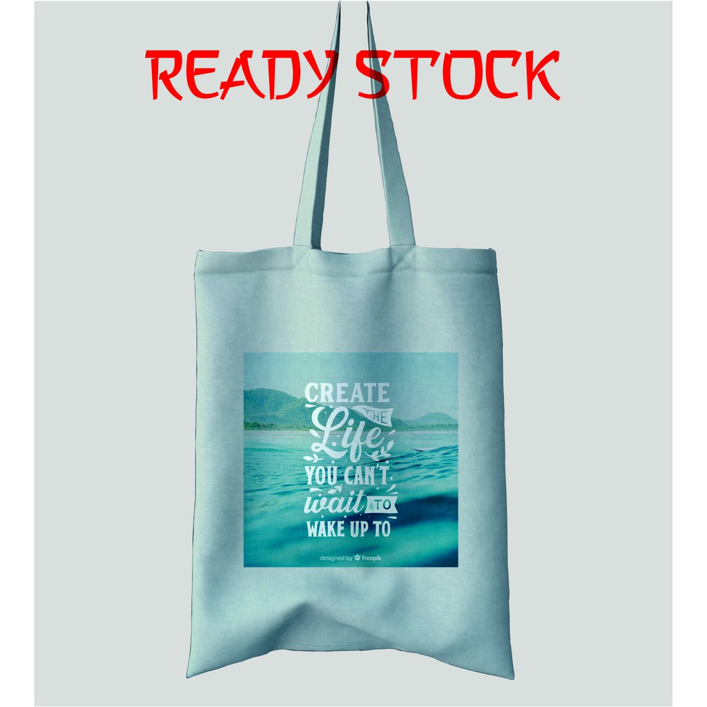 Totebag Premium - Canvas Drill - Bukan Blacu - Tas Fashion Wanita -  RS012