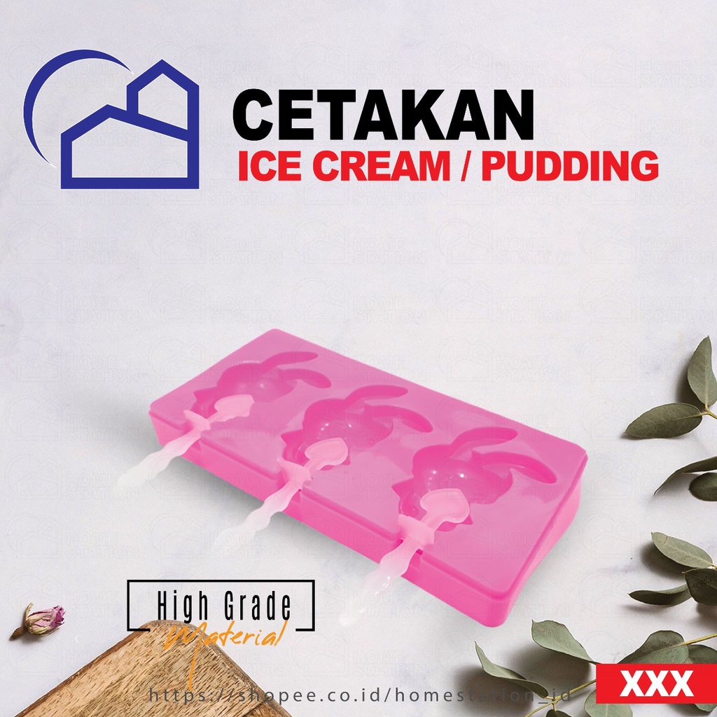 Cetakan Es Krim Silikon / Cetakan Stik Es Krim / Cetakan Ice Cream Popsicle Cetakan Coklat 20045