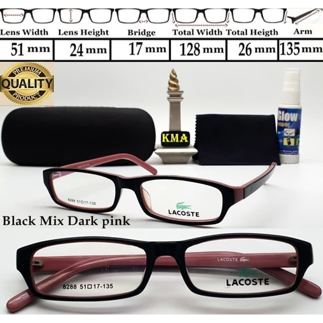 frame LACOSTE STYLISH kacamata frame minus lacoste trendy premium gratis lensa anti uv radiasi