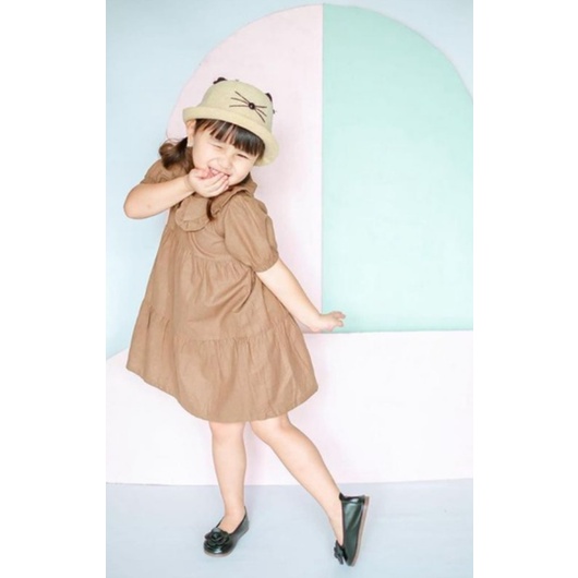 Dress Anak SMILEE Linen Salsabila Size 1-5Thn / Dress anak perempuan Lucu CBKS S23