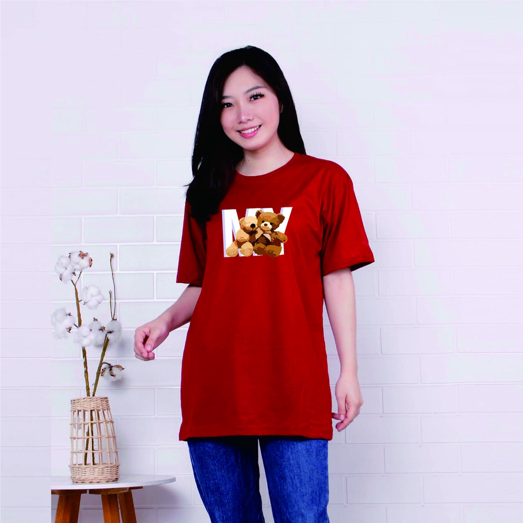 Kaos Wanita Cotton Combed 30s Premium / Baju Kaos Wanita Lengan Pendek - Oversized Tshirt Kekinian /