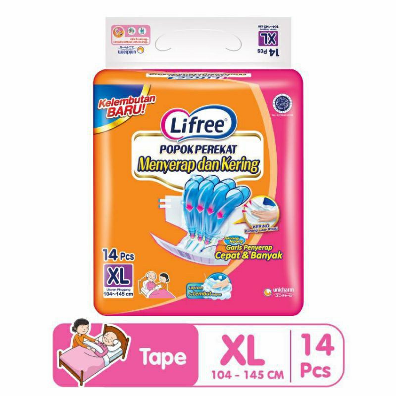 LIFREE POPOK PEREKAT / POPOK DEWASA M18, L16, XL14