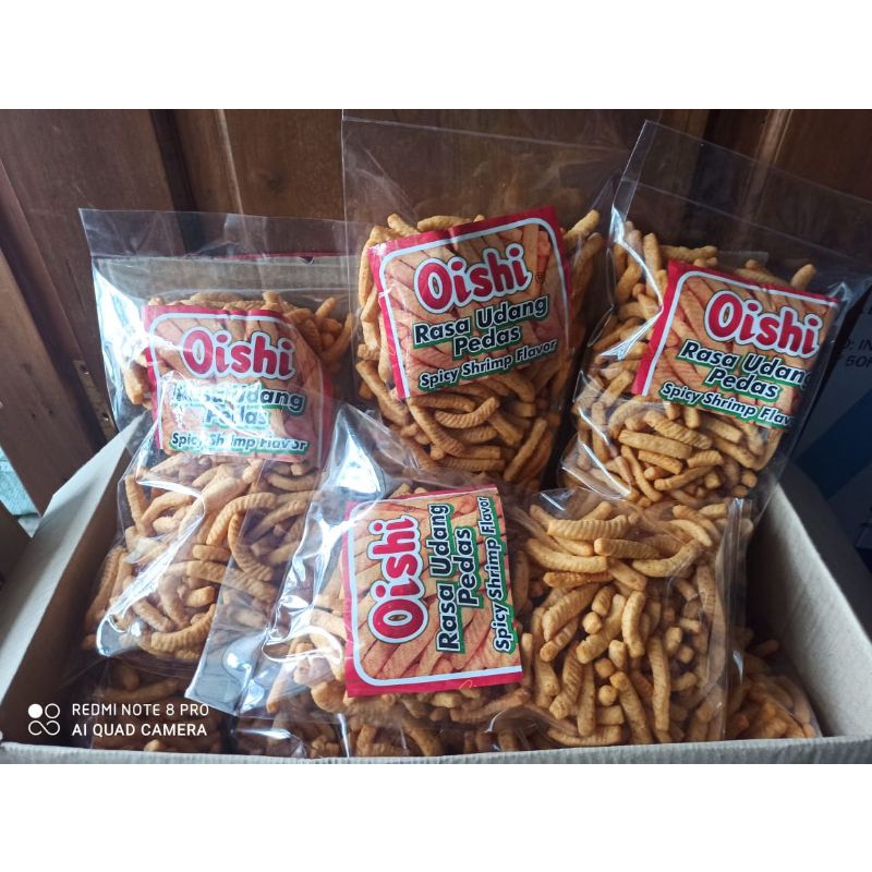 

oishi snack udang pedas kemasan 250gr