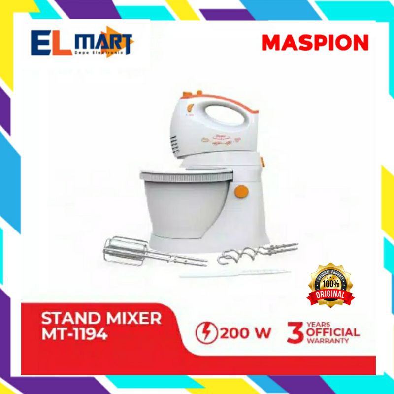 Maspion Mixer Com MT1194 - MT 1194 Standing  Mixer Bowl Putar