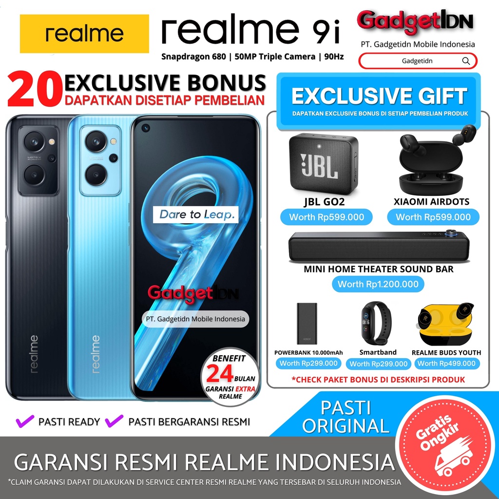 REALME 9i 6/128GB 4/64GB GARANSI RESMI REALME