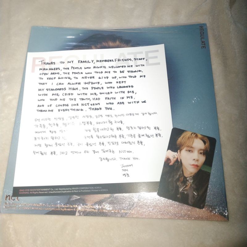NCT 127 - Regulate Album Johnny Cover Set