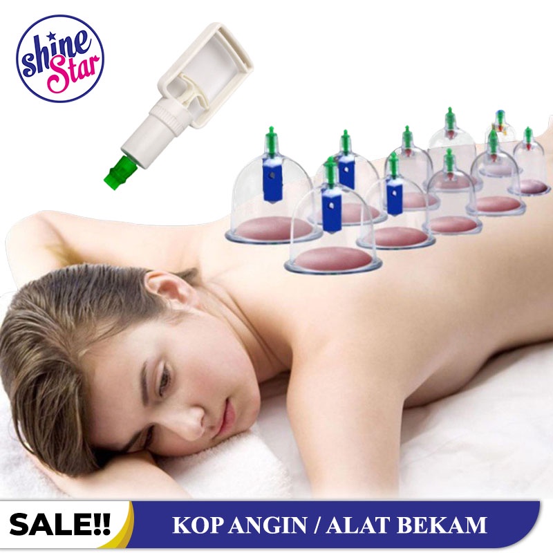 SHINE STAR - [BISA COD] Kop Angin Bekam Kongsui Lengkap 6 Pcs Mengobati Berbagai Macam Penyakit dan Therapy Kit Kesehatan - Alat Bekam Lengkap Kop Angin Isi 6 Tabung