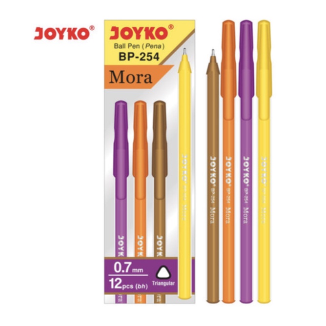 

Ball Pen Pulpen Pena Joyko BP-254 Mora 0.7 mm 1 Box 12 Pcs