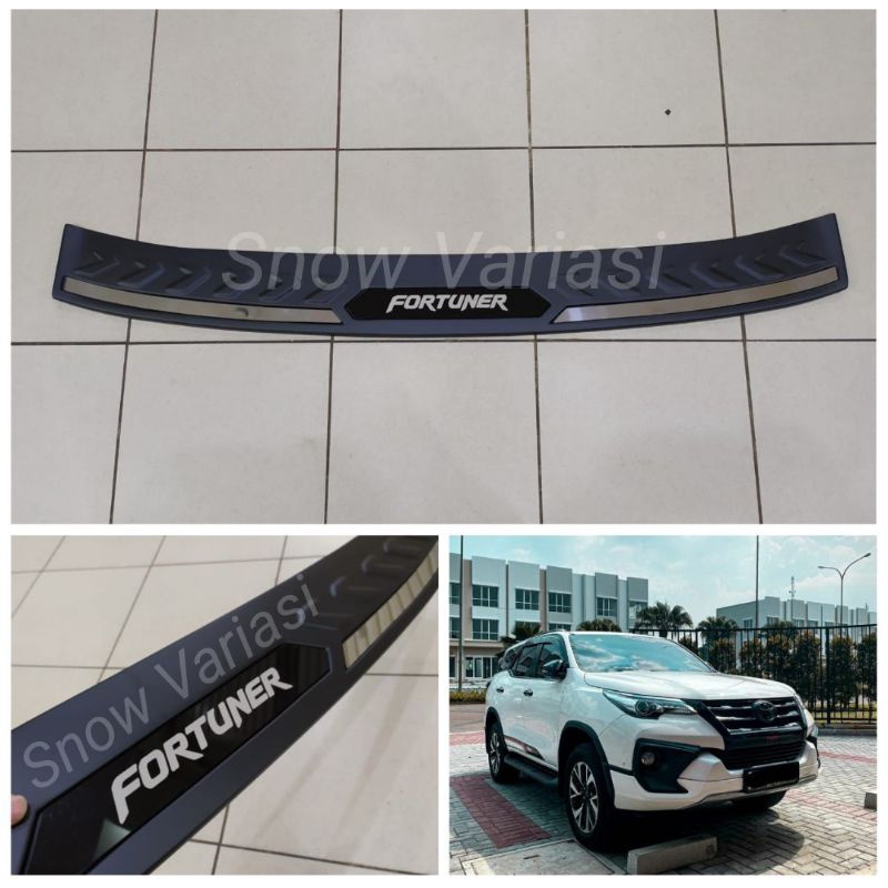 Sillplate Belakang All New Fortuner GR SPORT 2021 Platinum Hitam List Lis Chrome