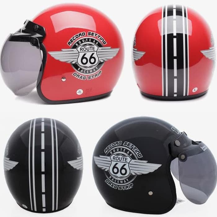 HELM BOGO - HELM RETRO BOGO - 66 - KACA BOGO HELM BOGO CLASIC - SNI