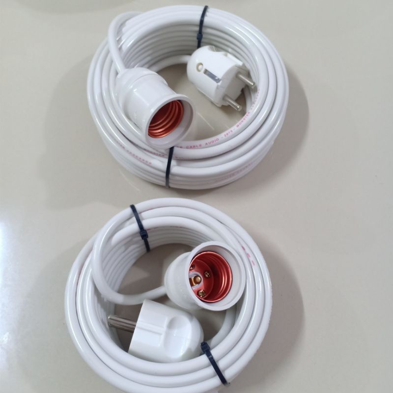 Fiting lampu + Kabel 1,2,3,4,5,6,7,8,9,10meter