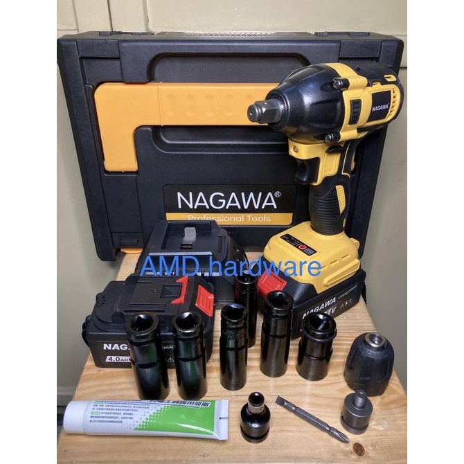 BOR CORDLESS BRUSHLESS IMPACT WRENCH SOCK SET 21V NAGAWA MODEL Termurah