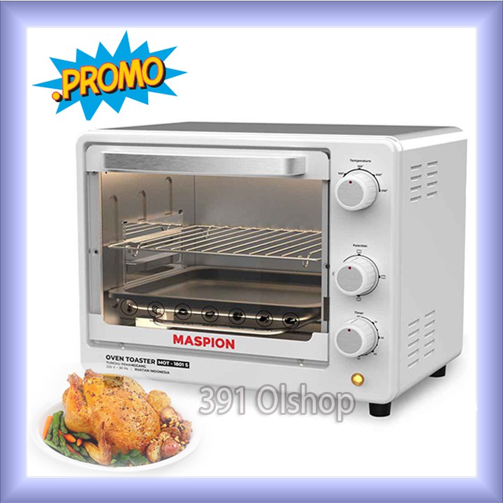 Oven Pemanggang Maspion 18 Liter Oven Listrik Maspion MOT 1801 S Oven pemanggang