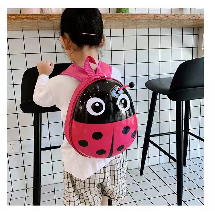 [Js18]Tas Ransel Anak Back Pack  Motif Kumbang / Lady Bug Kids Bag / Tas Cangkang Telur