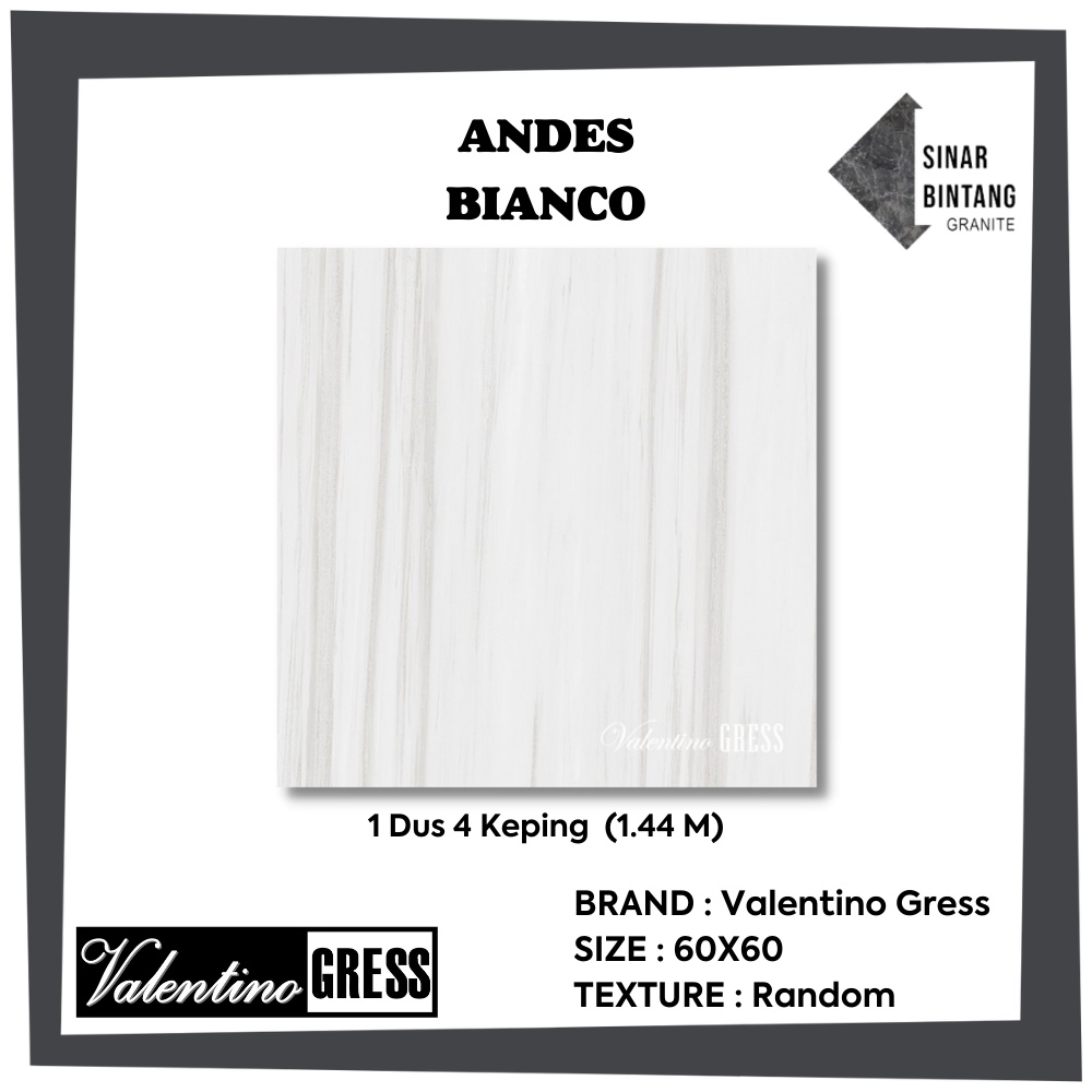 Granit 60 X 60 | Granit Lantai Andes Bianco VALENTINO GRESS