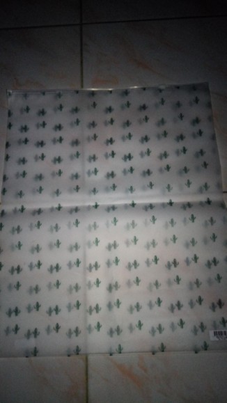 Cactus Zipper Storage Bag / Kantong Plastik Putih Transparan Serba Guna Motif Kaktus