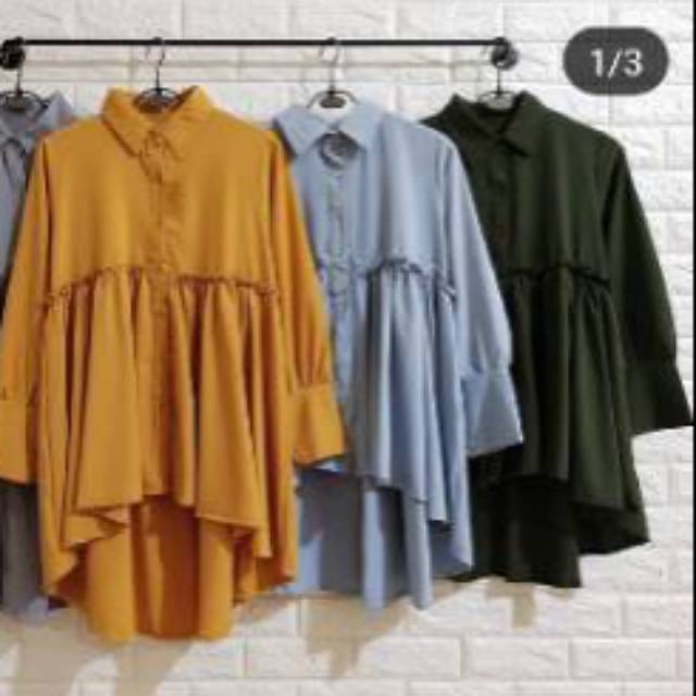 PREMIUM ! SESUAI GAMBAR Heila tunik sugar kleren bahan Zara import fit L