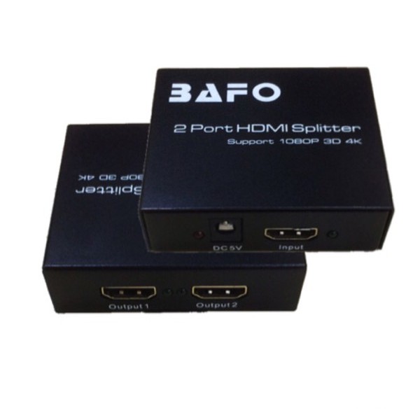 Hdtv splitter bafo 2 port 4k 2k Hdr for pc laptop ps blu-ray a5-0002b8-001 - hdtv 1 input 2 output