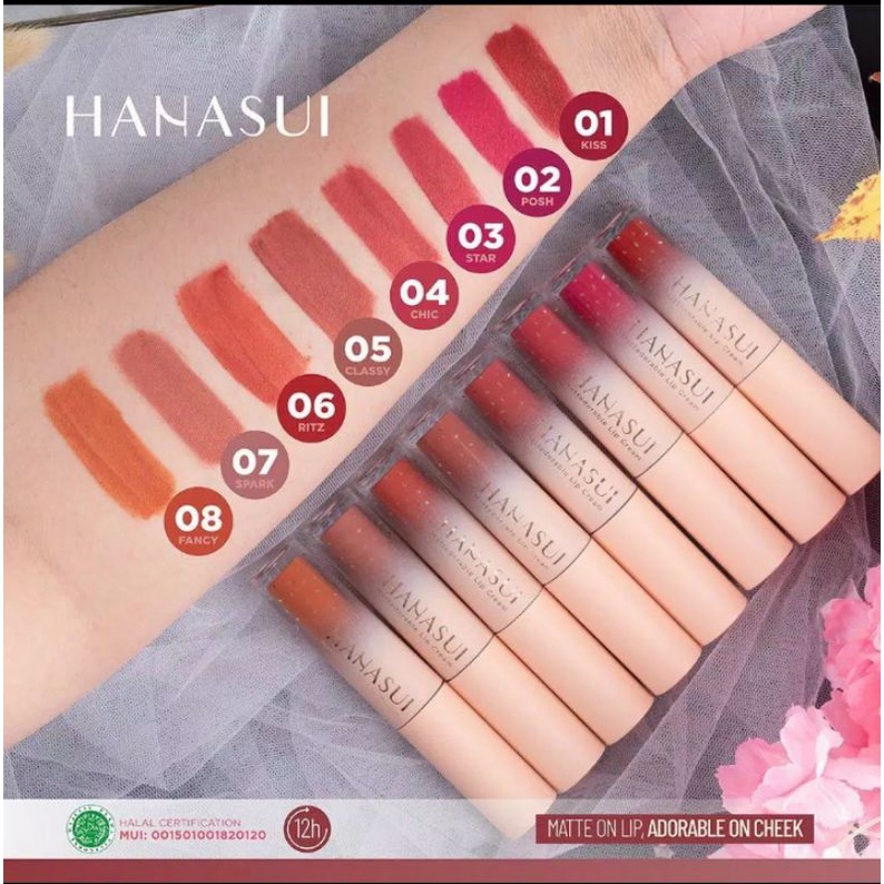 Lipcream Hanasui realpict/Lipcream murah/Lipcream hanasui
