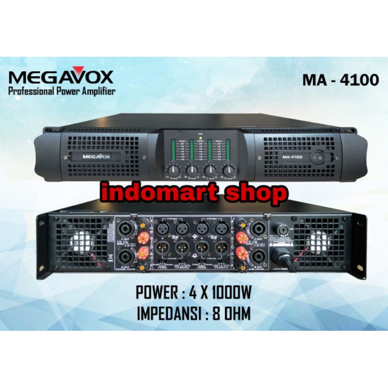 Power Amplifier MEGAVOX MA-4100 ( 4 Channel ) ORIGINAL