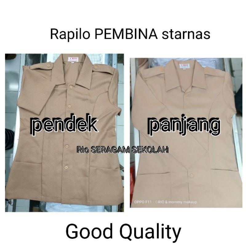 BAJU PRAMUKA RAPILO PEREMPUAN PEMBINA PENEGAK BAJU PRAMUKA GURU PEREMPUAN SERAGAM PRAMUKA KUARNAS PRAMUKA PNS