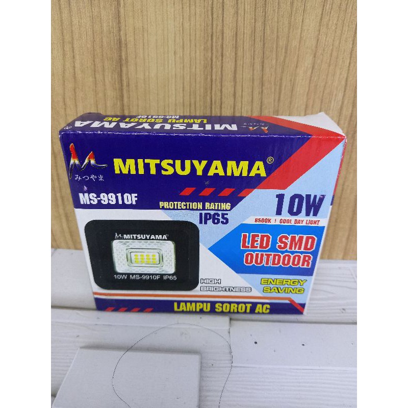 LAMPU LED SOROT AC MITSHUYAMA 10 WATT MS-9910F IP6 ORIGINAL