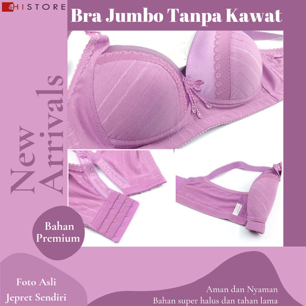 [HI]Bra BH JUMBO Cup C Fashion Wanita Bra wanita Premium BH Busa Tipis Tanpa Kawat Sangat Nyaman 555