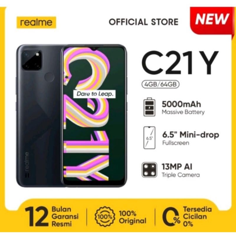 realme c21y ram 4/64 baru garansi resmi realme