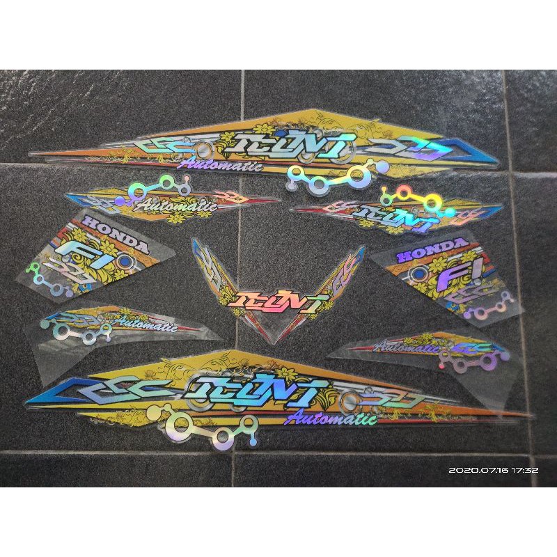 Striping Transparan Hologram Beat Fi 2013 / 2015