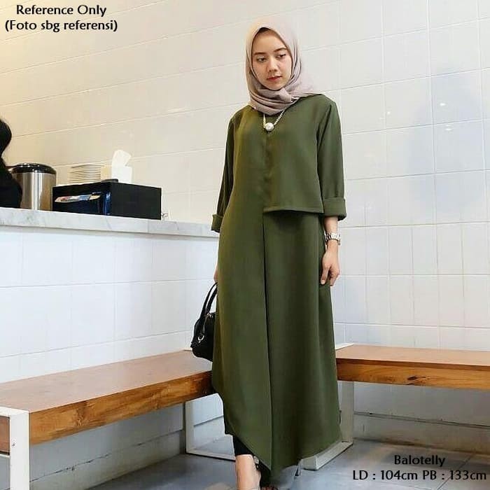 Long Dress Muslimah Couple Wanita - GKL 8904 - Original Gareu Fashion