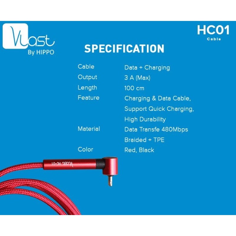 HIPPO VLAST KABEL DATA HC-01 HC01 MICRO/LIGHTNING/TYPE-C