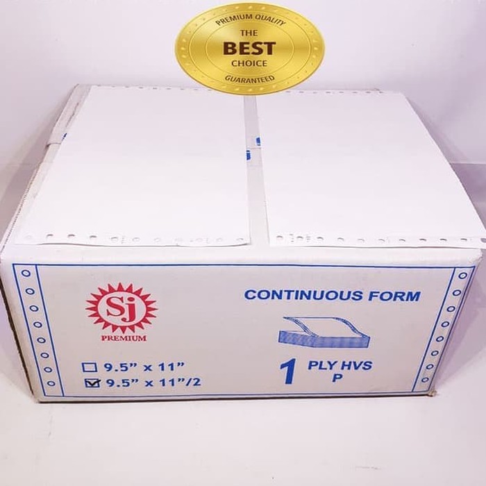 

CONTINUOUS FORM 9,5 X 11/2 1PLY SJ PREMIUM (PRS - BAGI 2)