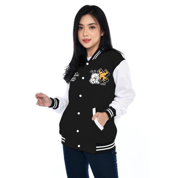 Jaket Varsity Wanita X Urband Absolute Bear X