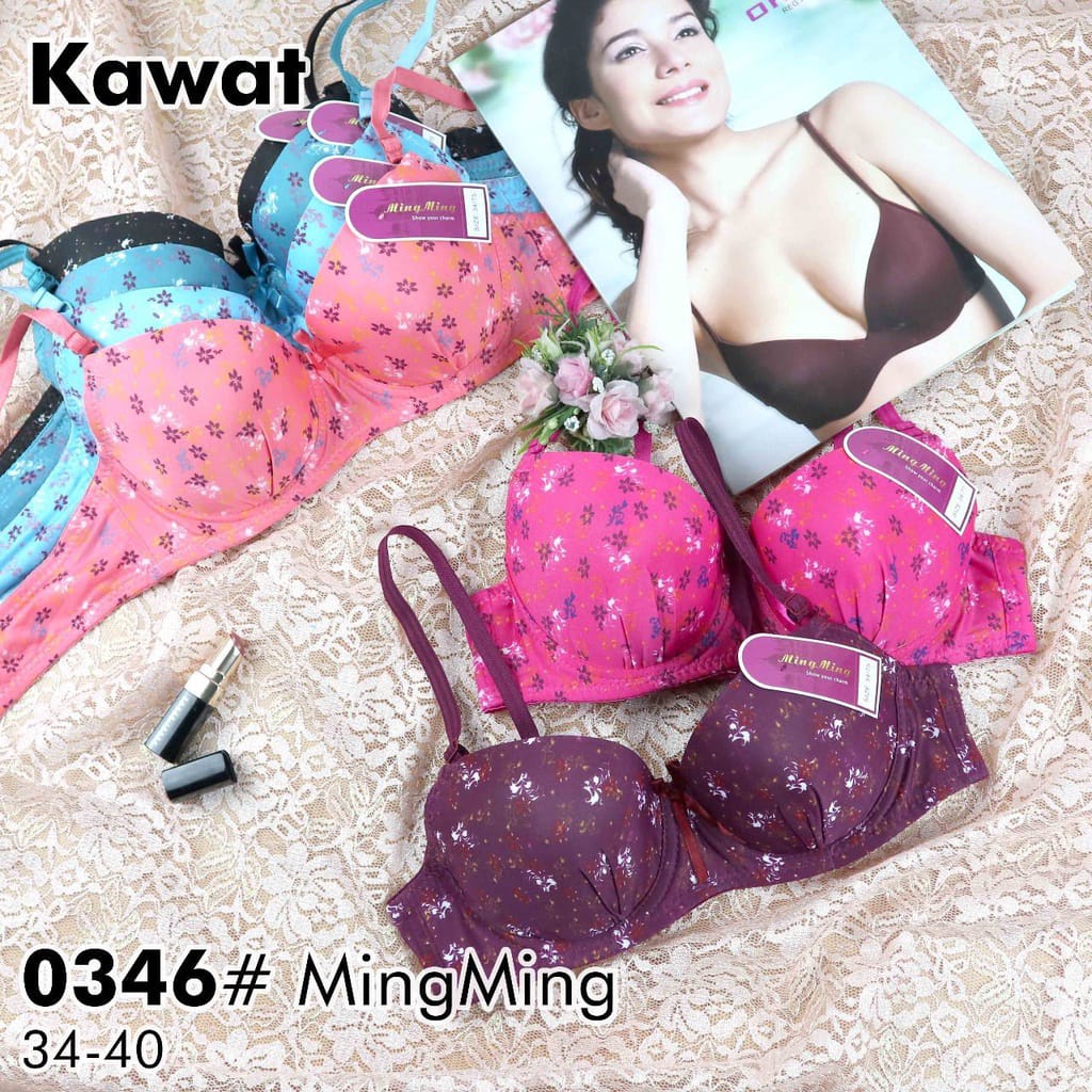 553 - Bra Ming-Ming Cantik Bunga Pita Busa Tipis Kawat