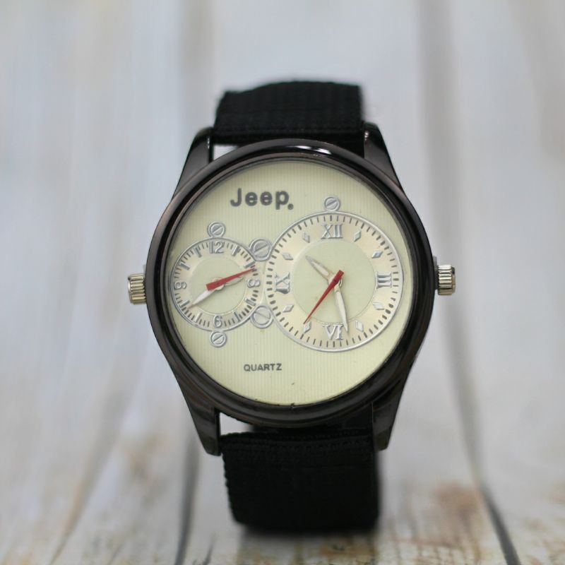 JEEP Jam Tangan Pria Analog 2Time Kanvas Strap 45mm