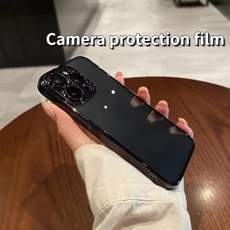 Camera Protection Lens for iphone 14 pro max 14 plus Purple Clarity 11 13 12 pro max Luxury aesthetic Fully enclosed shockproof TPU protected phone case