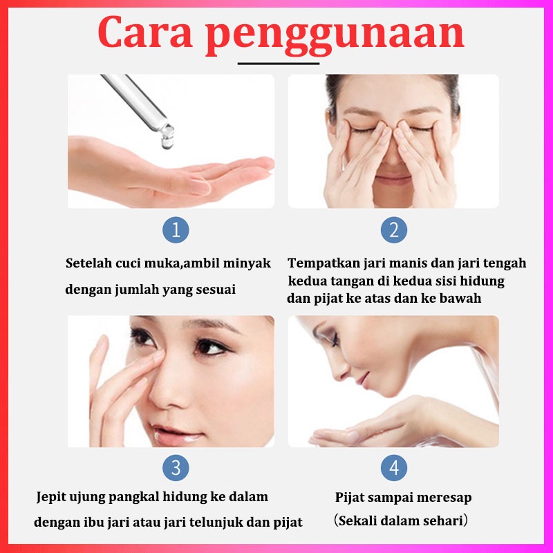 Nose lift up essential oil serum pemancung hidung nose up secret Minyak Pijat Pelembab Hidung lebih tiga dimensi dan alami alat pemancung hidung permanen Ting nose beautiful nose